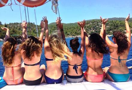 Flaka cabin charters guests sundeck Flaka cabin charters guests sundeck