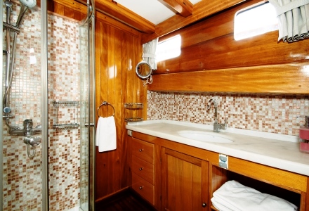 Bathroom of gulet