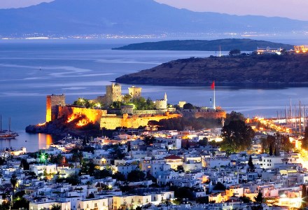 Bodrum city by night