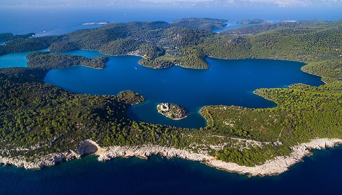 Aerial view of Mljet