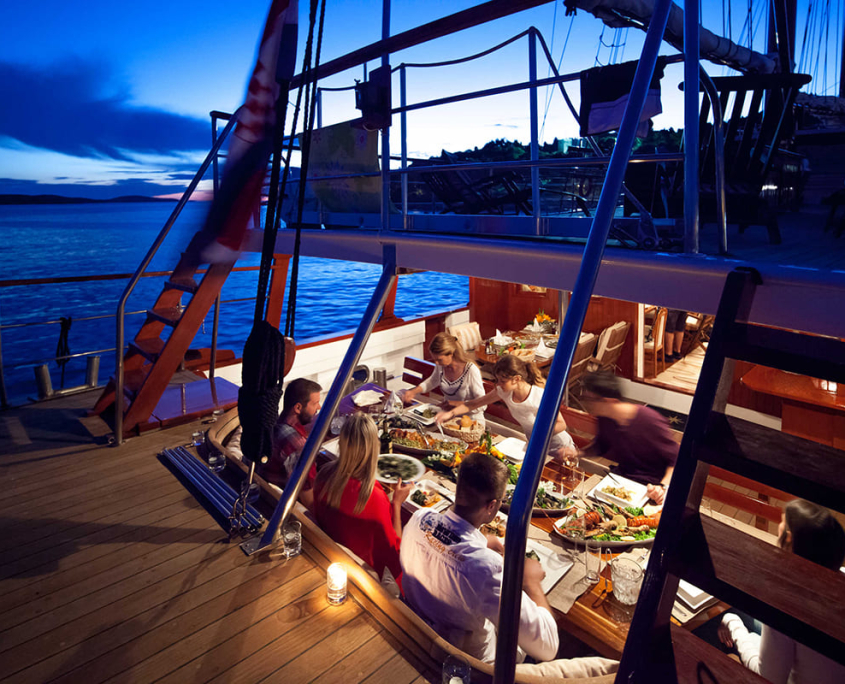 ROMANCA Aft deck ROMANCA Aft deck