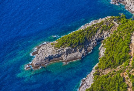 Reef on Elaphites island Lopud - Dubrovnik archipelago