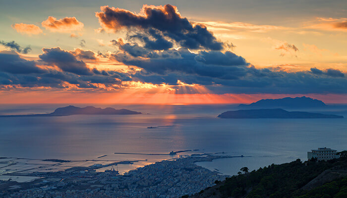 Favignana, Marettimo, Levanzo from Trapani, Sicily