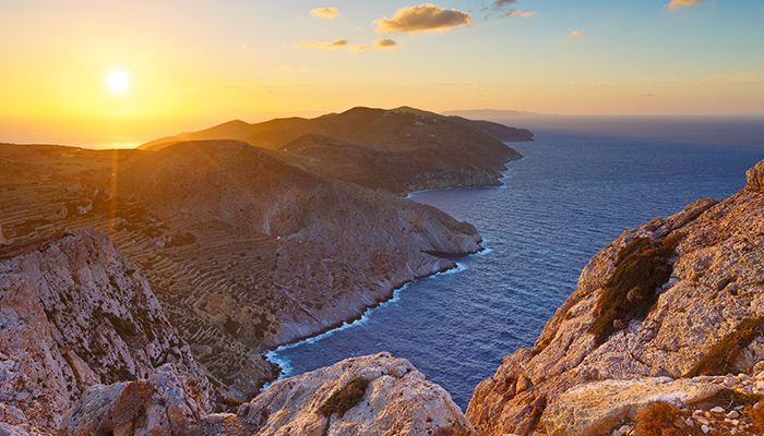 View of Folegandros island