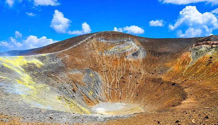 Volcano Crater On Vulcano Island