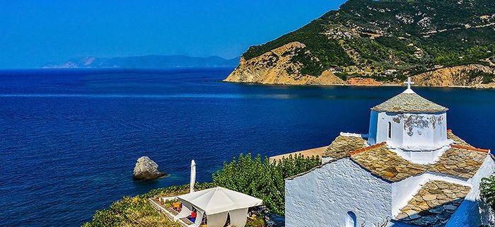 White church in Skopelos