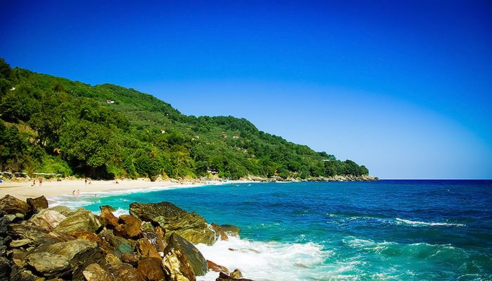 Beach Plaka on Pelion peninsula