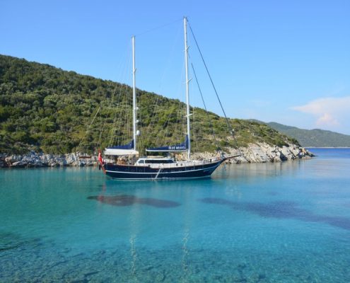 Anchoring on bay