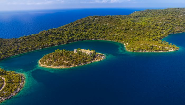 Aerial view of Mljet