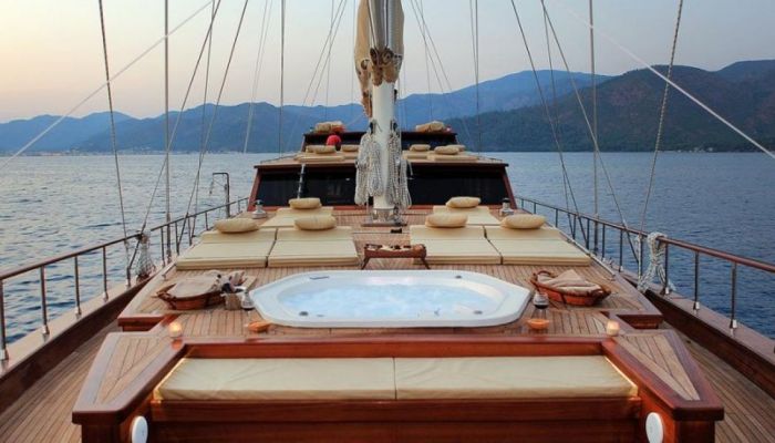 Luxury gulet deck