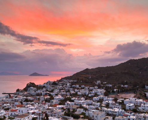 Patmos island in Dodecanse archipelago in eastern Aegean.