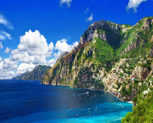 Scenery Amalfi coast of Italy - panorama, Positano