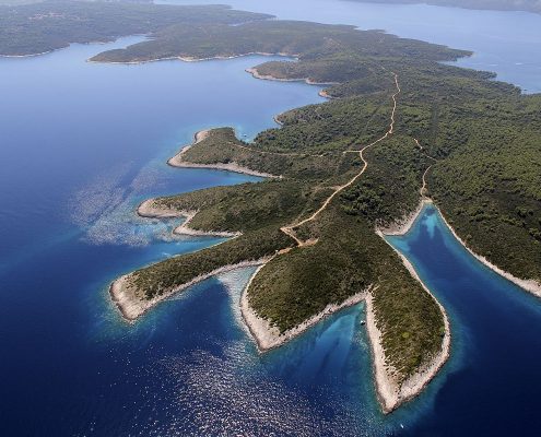 Island Hvar from air