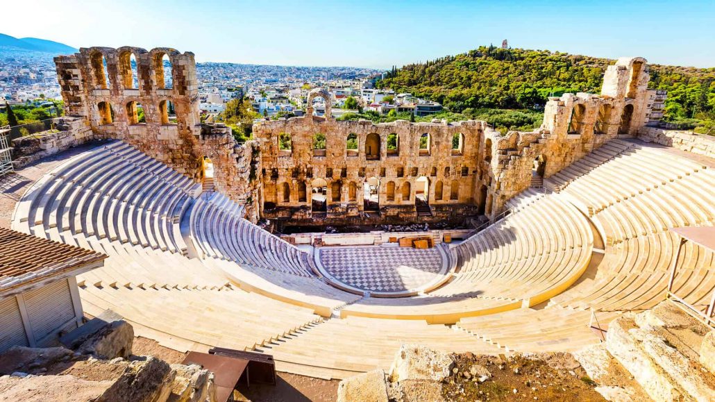 Ancient amphitheater Athens Greece