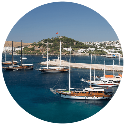 Bodrum Town in Mugla City Aegean Turkey