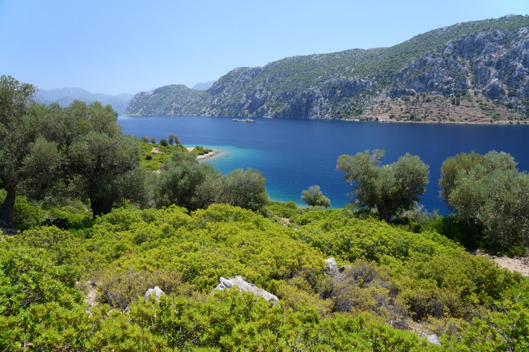 view of Camellia island in Hisaronu Bay, Aegean sea, Turkey view of Camellia island in Hisaronu Bay, Aegean sea, Turkey