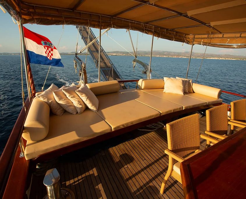 MALENA Cushioned area on Aft deck