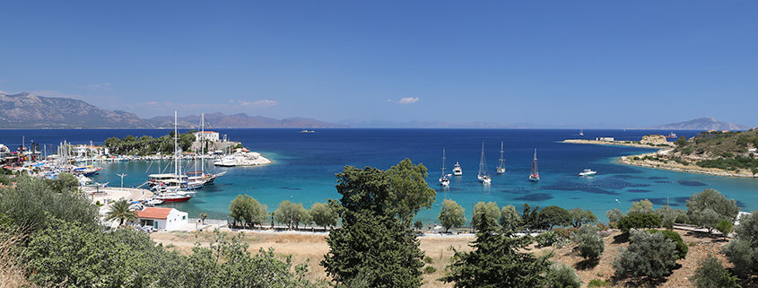 Boats in Datca Town Mugla City Turkey