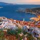 Village on Halki island in Dodecanese archipelago, Greece.