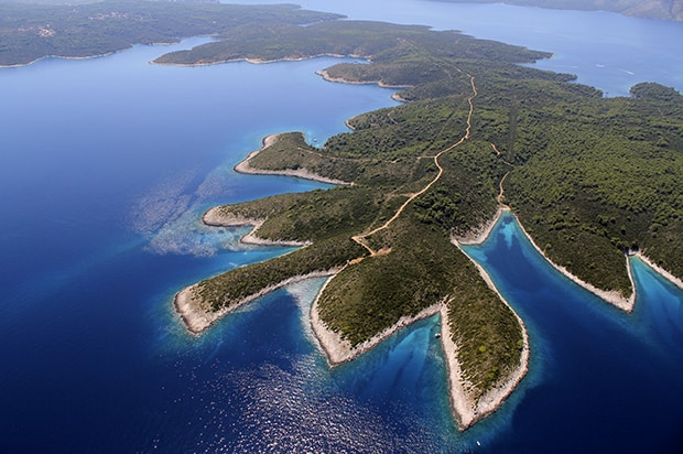 North-west side of island Hvar in Adriatic Sea, the longest and the sunniest Croatian island and one of the most beautiful islands in the world
